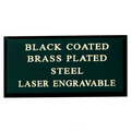 Black Brass Plated Steel Engraving Plate (3"x1 1/2")